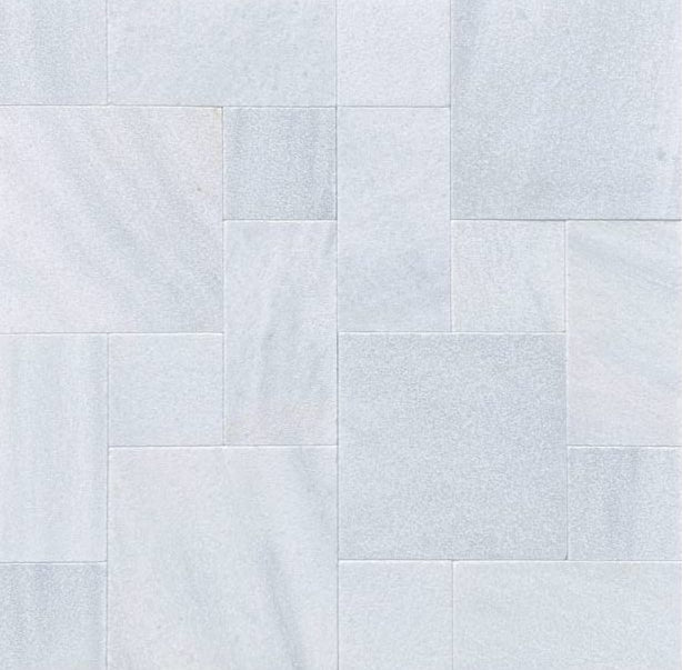 Bianco carrara roman pattern leathered white