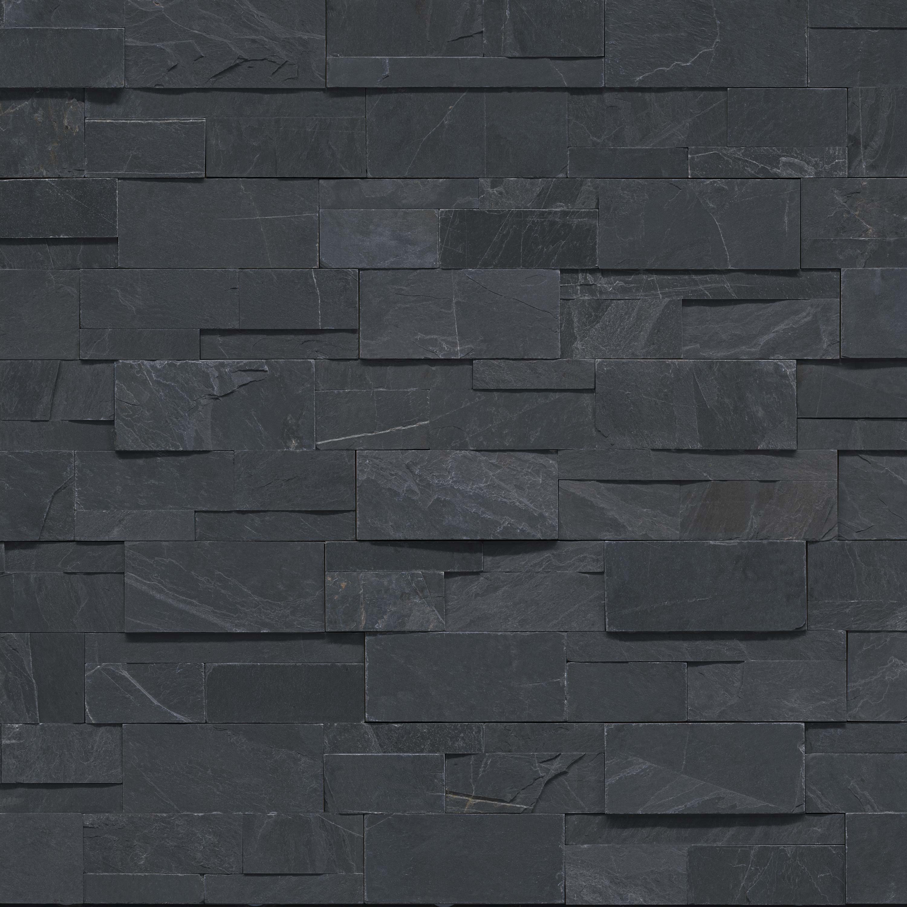 Black ledger natural stone panels