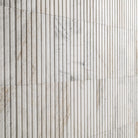 View of Arabescato Venato 4x12 Slat Honed Marble Tile