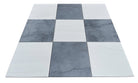 Close-up of Dolomite and Bardiglio checkerboard pattern showing polished surface and subtle contrast