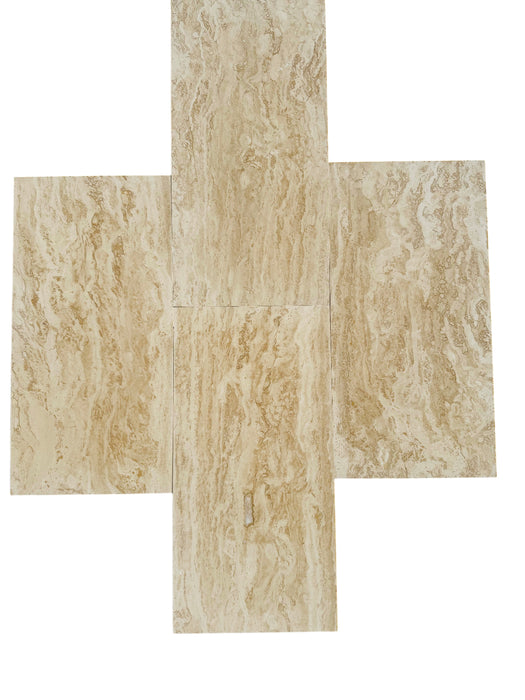 Classic Vein-Cut Travertine 12x24 Polished Tile