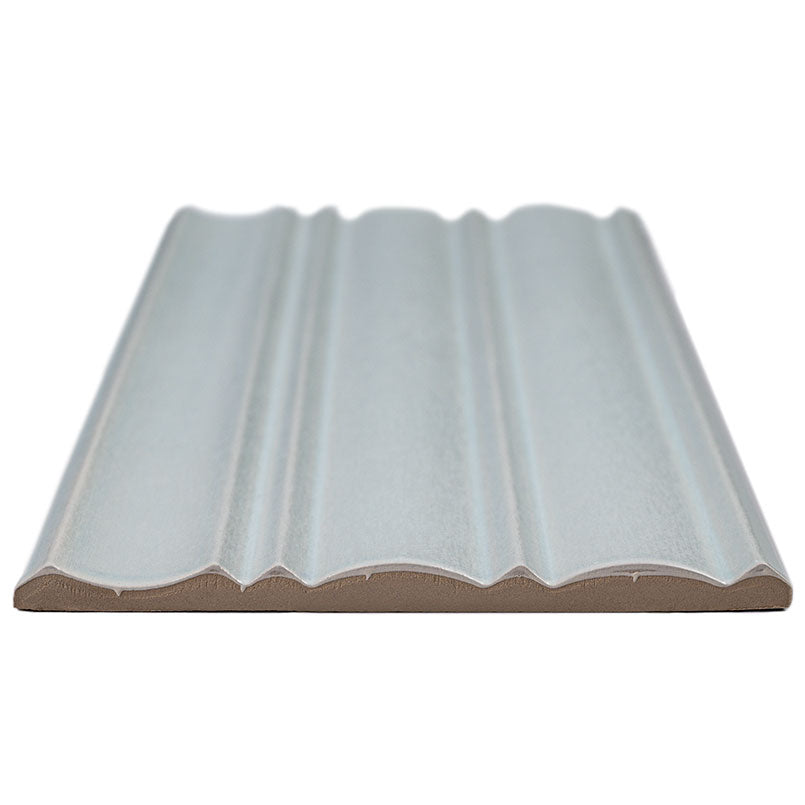 Edge of Folk Sky showing fluted texture and soft satin sheen