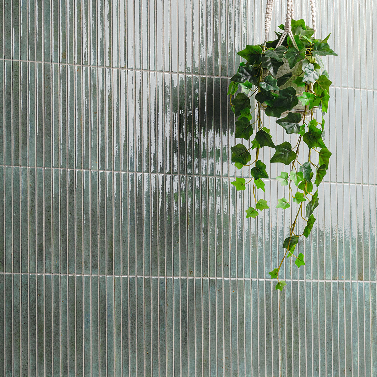 Gems Caraibi Fluted Tiles installed on accent wall with seamless grout finish