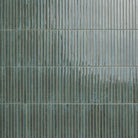 Flat view of Gems Caraibi Fluted Tile, 5x10 porcelain with glossy finish and pre-scored slat design