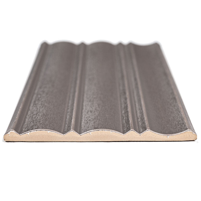 Edge of Folk Charcoal showing fluted texture and soft satin sheen