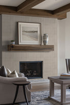 Sinfonia Piano Arena Fluted Tiles installed on fireplace wall with seamless, refined look