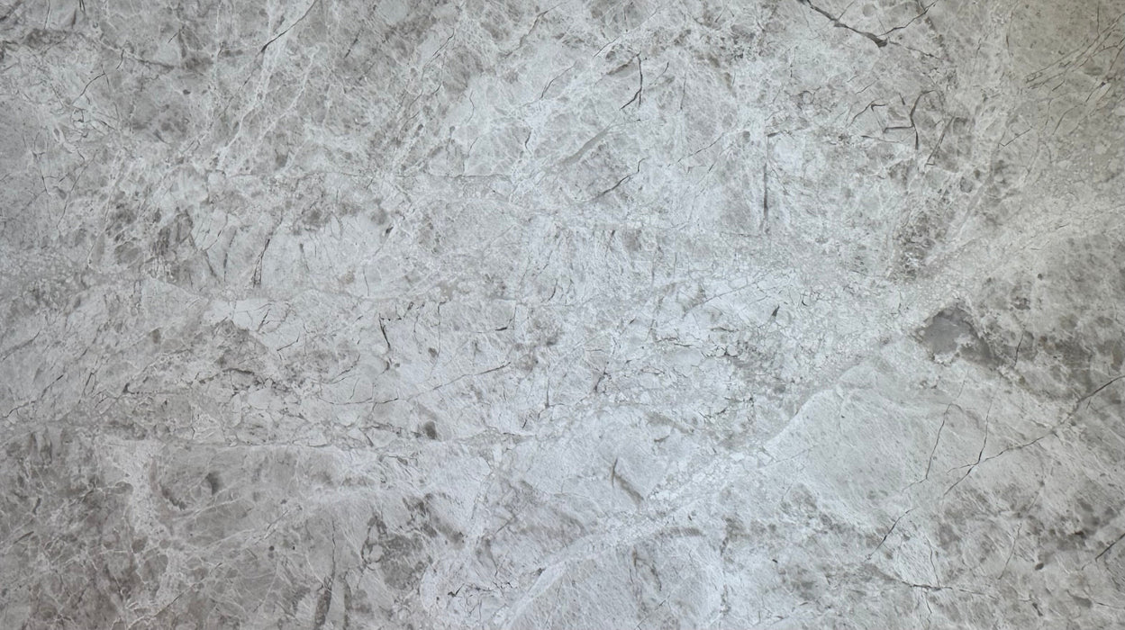 Tundra Gray Marble Tile 12x24 with polished finish and soft gray veining