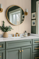 Urbanslat Flute Maple Wall Panels installed on bathroom wall with seamless look