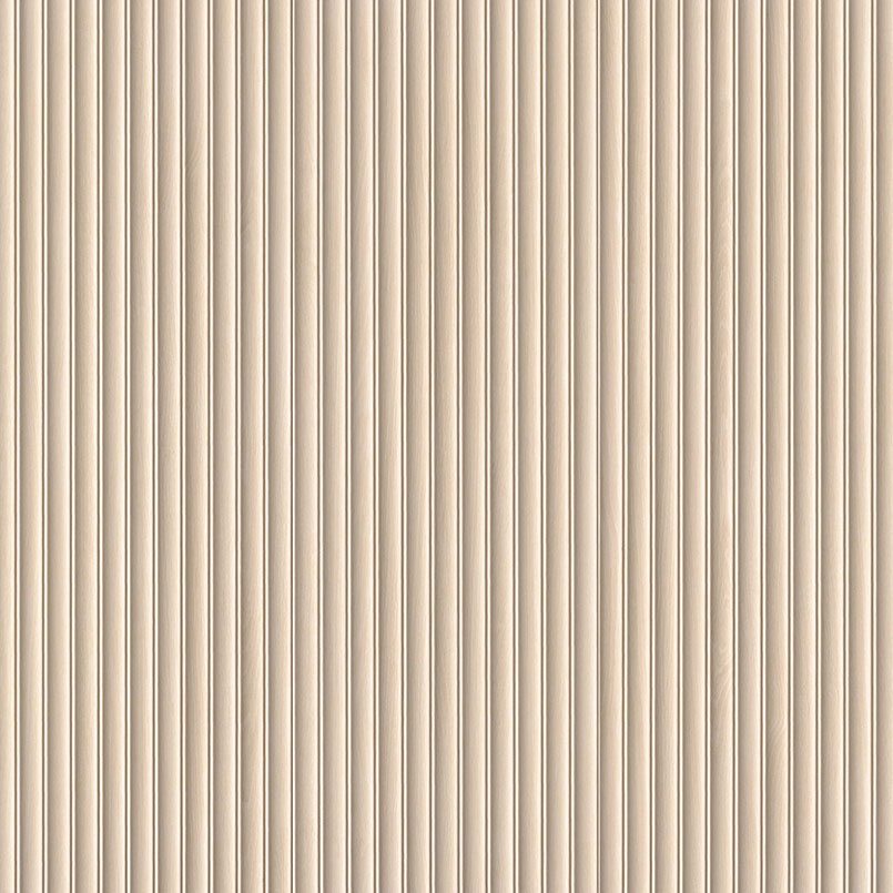 Flat view of Urbanslat Flute Maple Wall Panel, 16x48 ceramic tile with fluted wavy strip texture