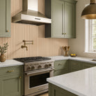 Urbanslat Flute Oak Wall Panels installed on a modern kitchen wall