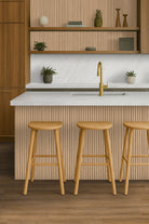 Urbanslat Flute Timber Wall Panels installed in contemporary kitchen