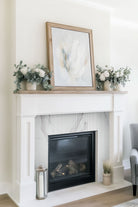 Urbanslat Marmi Grey Wall Panels installed on fireplace wall with clean vertical flow