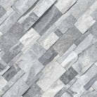 Flat view of Alaska Gray XL Stacked Stone in Split-Face finish, 9"x24", gray marble tones