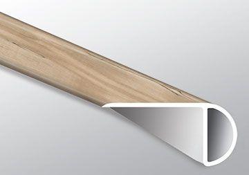 Close-up of Akadia LVT showing light oak wood texture and matte finish