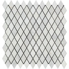 Arabescato Carrara Marble 1x2 Diamond Mosaic polished tile