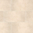 Flat lay of Aria Crema porcelain tile with warm cream stone-inspired finish