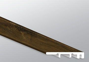 Close-up of Barrel LVT showing realistic walnut-style wood knots and matte texture