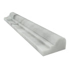 Flat view of Bianco Mare Marble Chair Rail Molding with polished finish