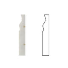 Calacatta Gold Marble Baseboard, 5x12 polished trim piece cross section