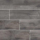 Flat lay of Country River Mist 8x48 wood-look porcelain tile with coastal gray driftwood finish