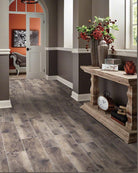 Close-up of Country River Moss tile showing weathered knots, fine veining, and realistic grain texture