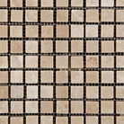Close-up of Durango 5/8x5/8 mosaic tile showing tumbled edges