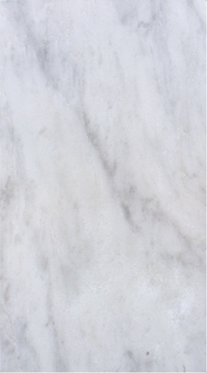 Flat lay of Helios marble-look porcelain tile in glossy and matte finishes