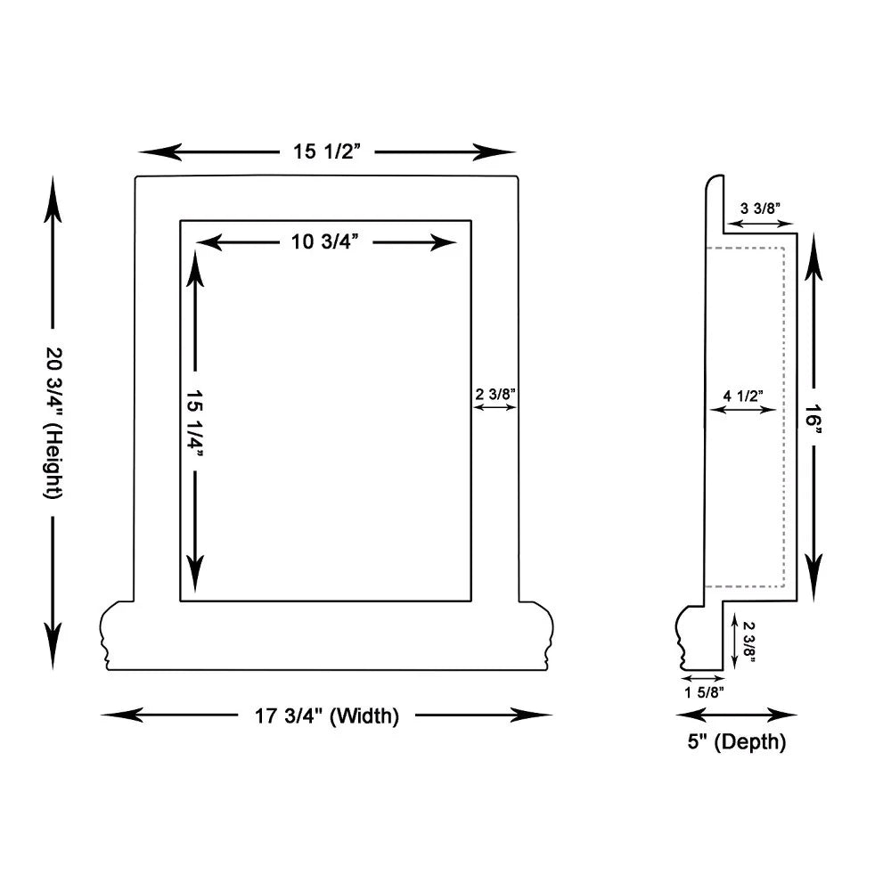 Flat view of Honey Onyx Shampoo Niche in polished finish with amber veining