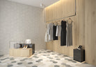 Legend Porcelain Hexagon Tiles installed on floor and wall