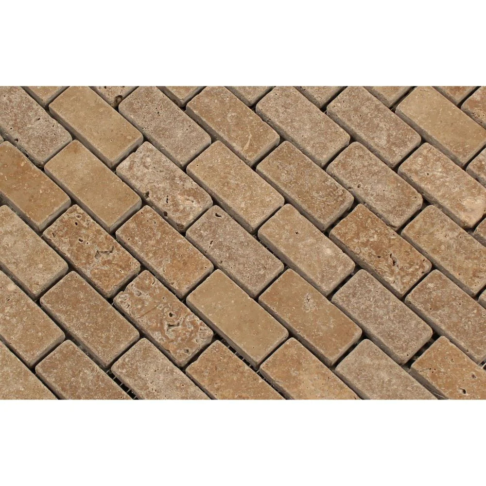Tumbled small format Noce travertine