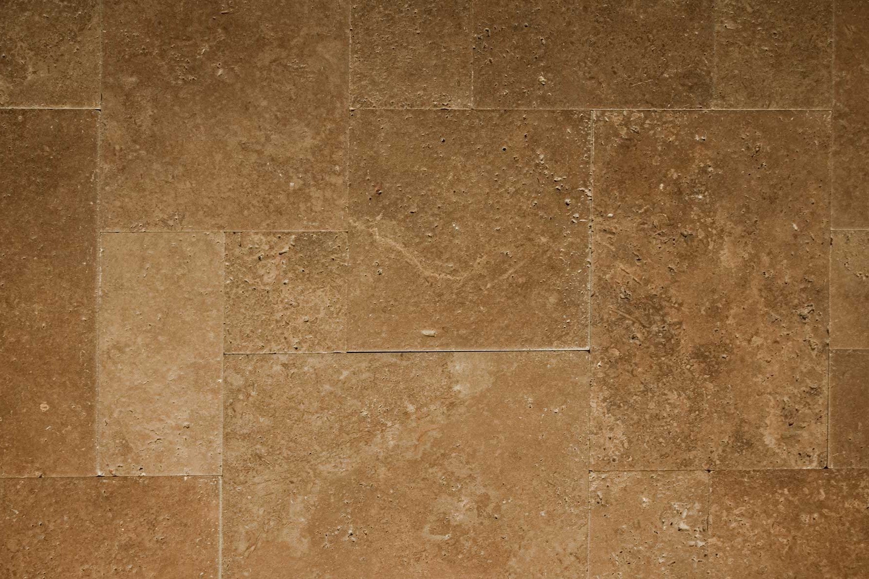 Noce Travertine Versailles brushed tiles straight edge