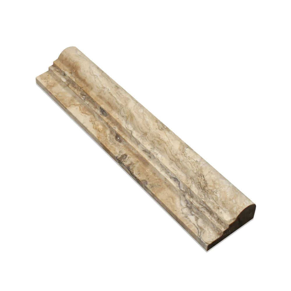 Philadelphia Travertine OG2 chair rail molding in honed finish