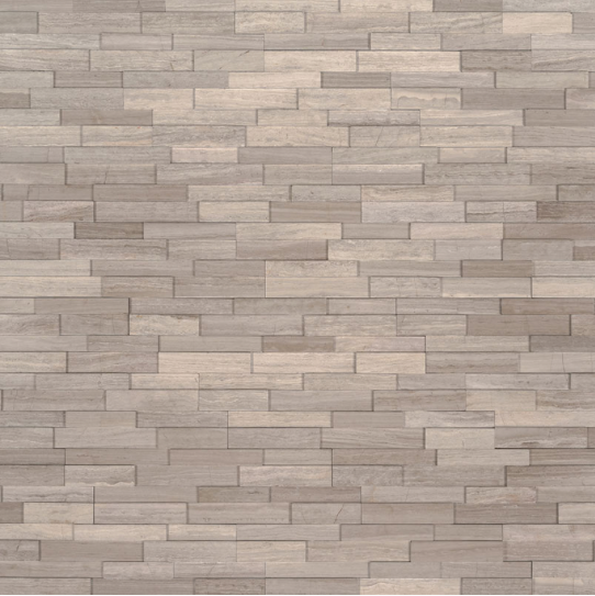 Close-up of textured honed marble surface with soft gray tones
