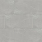 Flat lay of Sande Gray 24x48 polished porcelain tile with soft soapstone-inspired veining