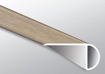 Close-up of Sandino LVT surface showing authentic knots and matte finish in 7x48 plank