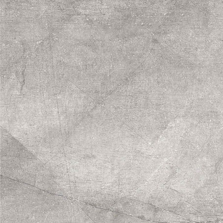 Flat lay of Smokey Grey 24x24 porcelain tile in gradient grey tones and textured matte finish