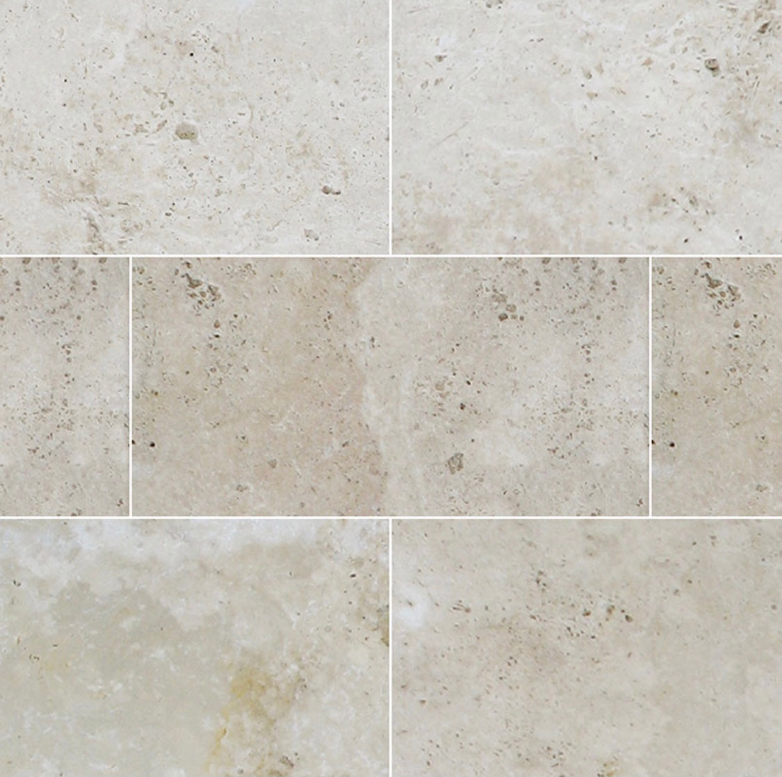 Tuscany Beige Travertine Pavers in Versailles Pattern with ivory-beige tones