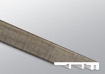 Close-up of Weathered Brina vinyl plank surface highlighting wood grain knots and matte finish