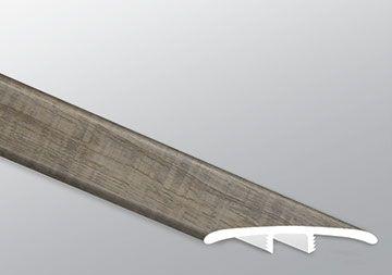 Close-up of Weathered Brina vinyl plank surface highlighting wood grain knots and matte finish