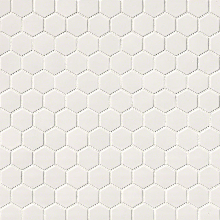 White Hexagon 2" Mosaic