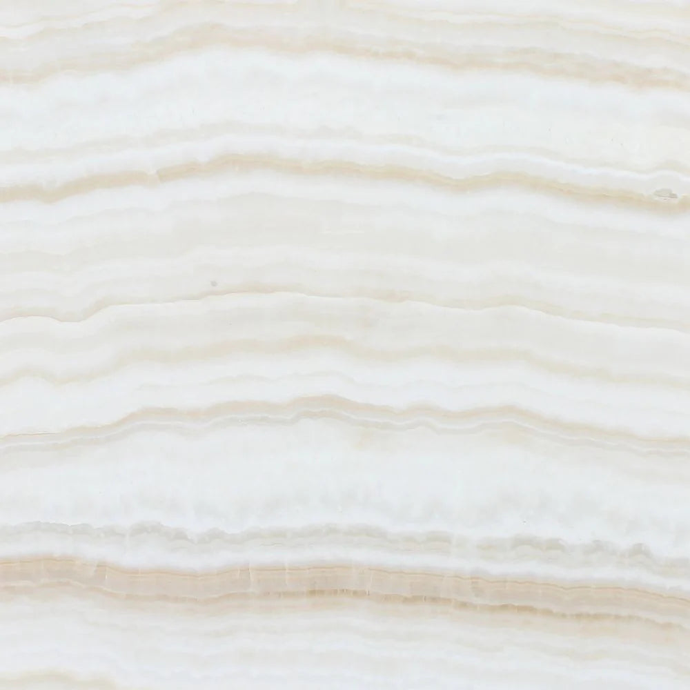 12x12 White Onyx polished tile for floors or walls