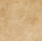 Close-up of Angelica Gold Travertine sample tile close-up with honed finish