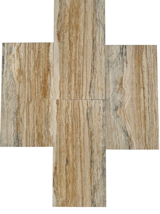 Roman Gold Veincut Travertine 12x24 Polished