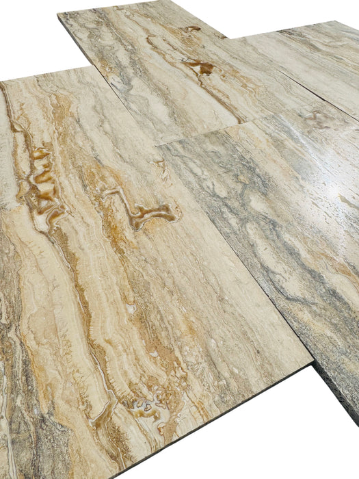 Onyx Sienna Veincut Travertine 12x24 Polished