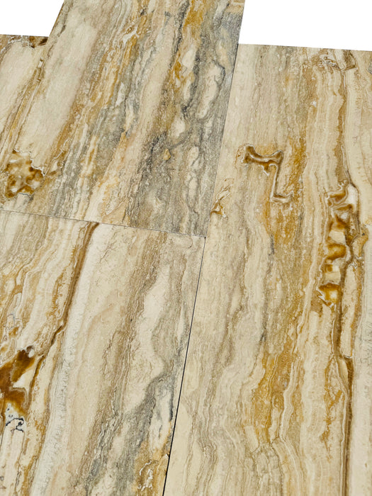 Onyx Sienna Veincut Travertine 12x24 Polished