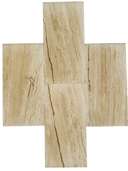 Wooden Veincut Travertine 12x24 Polished