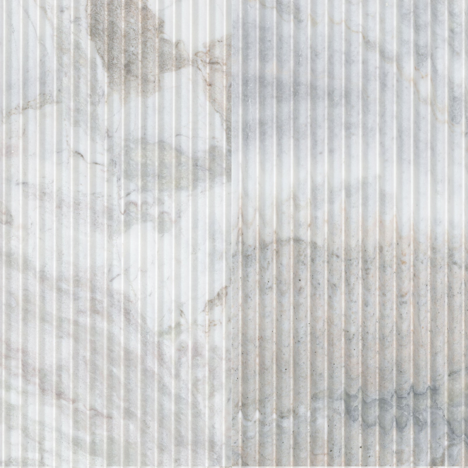 Flat view of Arabescato Venato Valentino Fluto 12x24 Honed Marble Tile