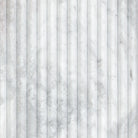 Flat view of Capri Blue Milano Ribbo Marble Tile, 12x24 honed with fluted ribbed design