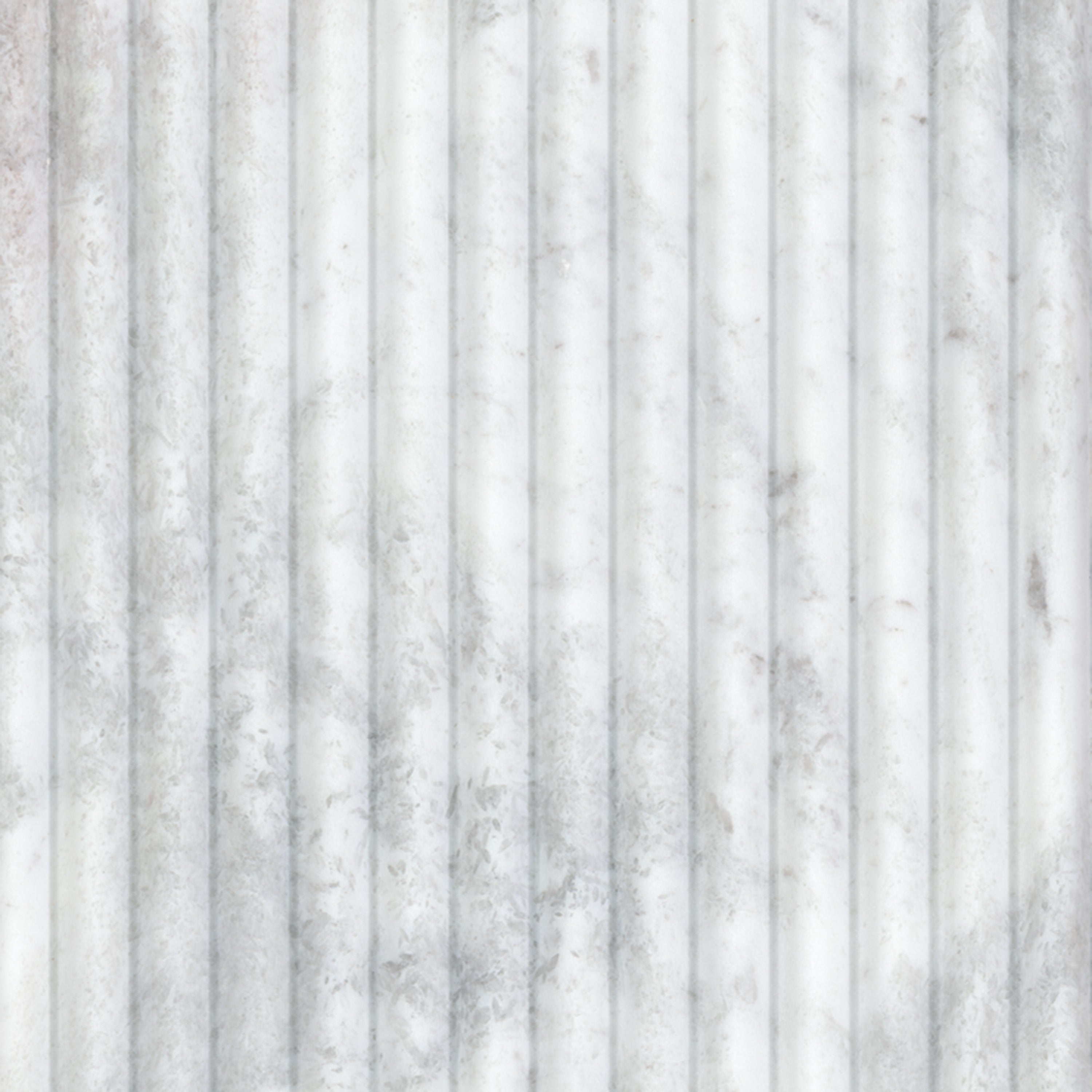 Flat view of Capri Blue Milano Ribbo Marble Tile, 12x24 honed with fluted ribbed design