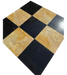Checkerboard tile 12x12 with polished Calacatta Caldia and Giallo Reale marble squares